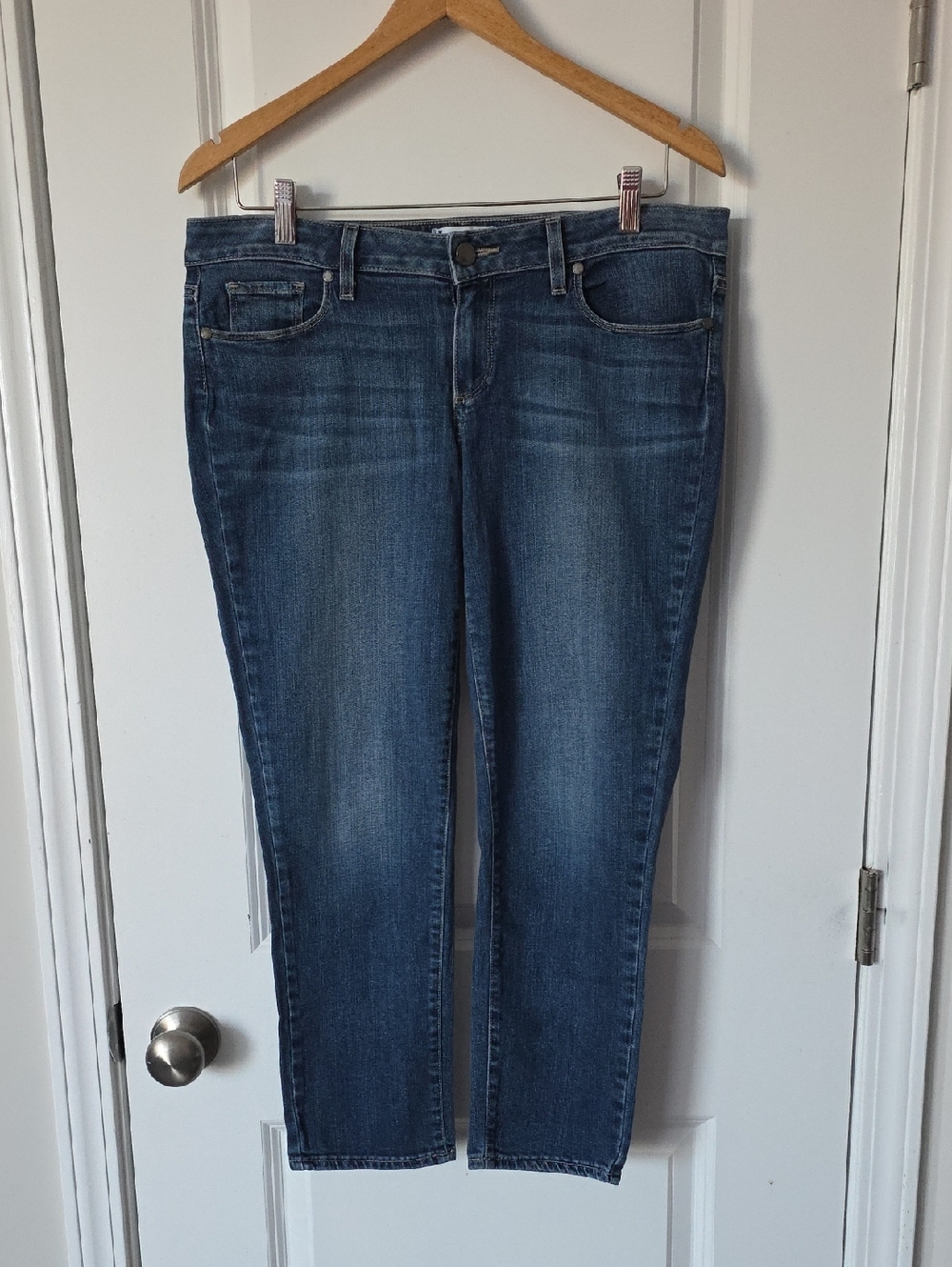 PAIGE Women's Dark Jimmy Jimmy Crop Jeans
